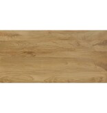 vidaXL Eettafel 115x55x76 cm massief mangohout en staal