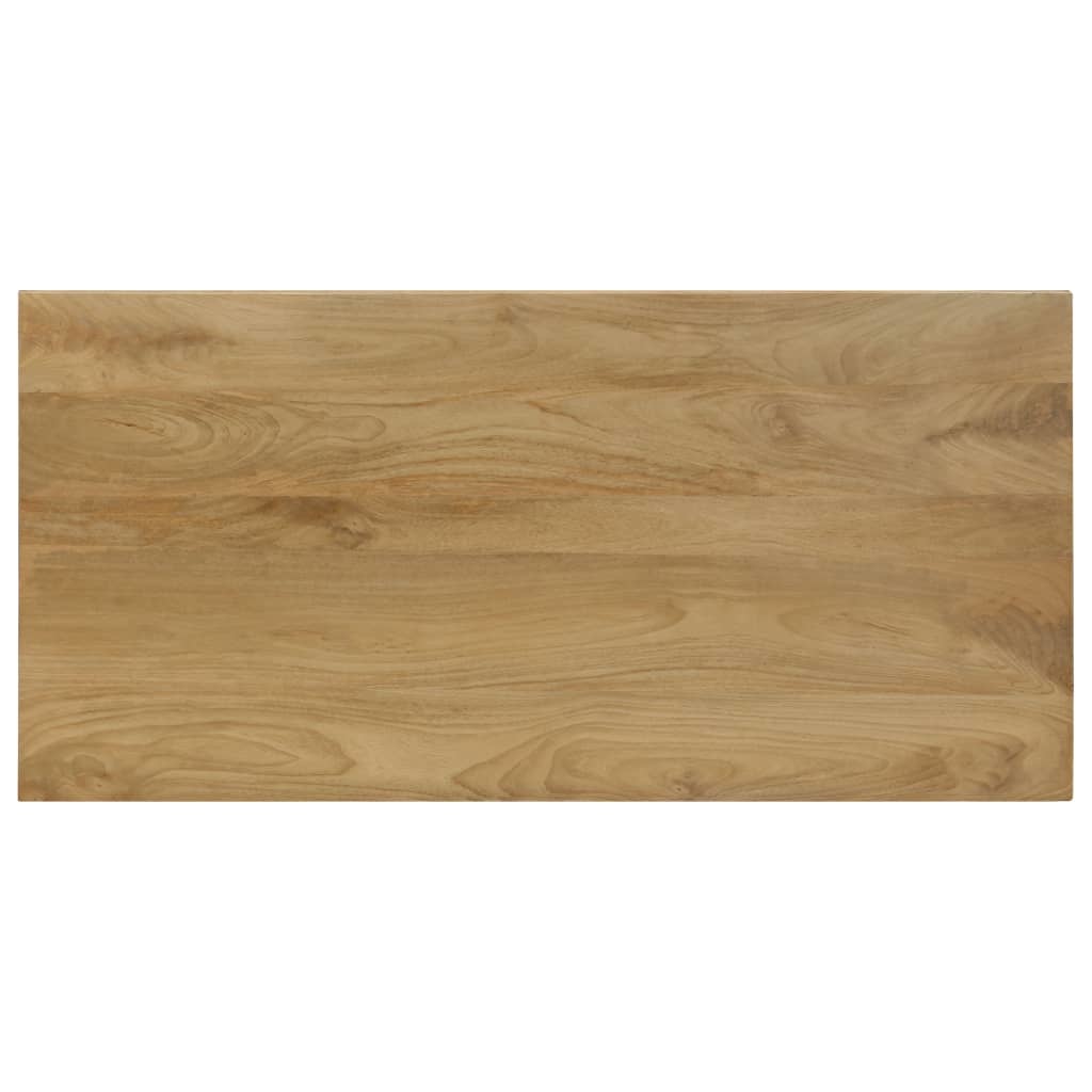 VidaXL Eettafel 115x55x76 cm massief mangohout en staal