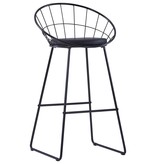 VidaXL Barstoelen 2 st kunstleer zwart