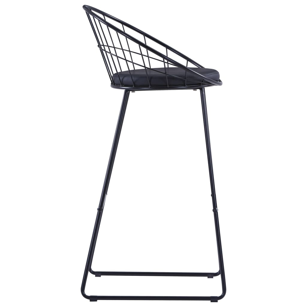 VidaXL Barstoelen 2 st kunstleer zwart