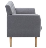 VidaXL Driezitsbank 172x70x82 cm stof lichtgrijs