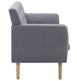 VidaXL Driezitsbank 172x70x82 cm stof lichtgrijs