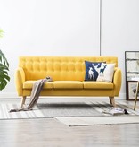 VidaXL Driezitsbank 172x70x82 cm stof geel