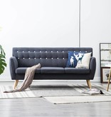 VidaXL Driezitsbank 172x70x82 cm stof donkergrijs