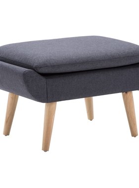 VidaXL Voetenbank 73x43x42 cm stoffen bekleding donkergrijs