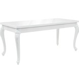 vidaXL Eettafel 179x89x81 cm hoogglans wit