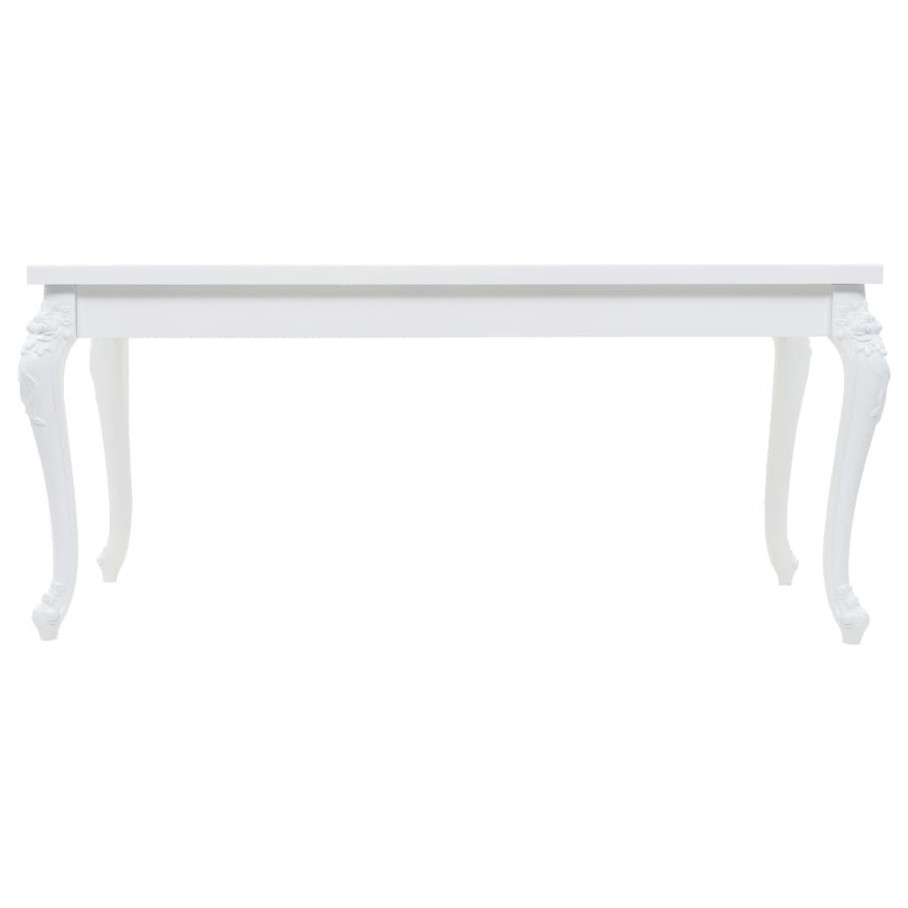 VidaXL Eettafel 179x89x81 cm hoogglans wit