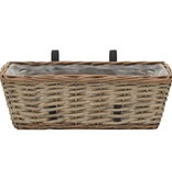 vidaXL Balkonbakken 2 st 40 cm wicker met PE-voering