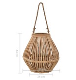 vidaXL Lantaarnhouder hangend wicker naturel