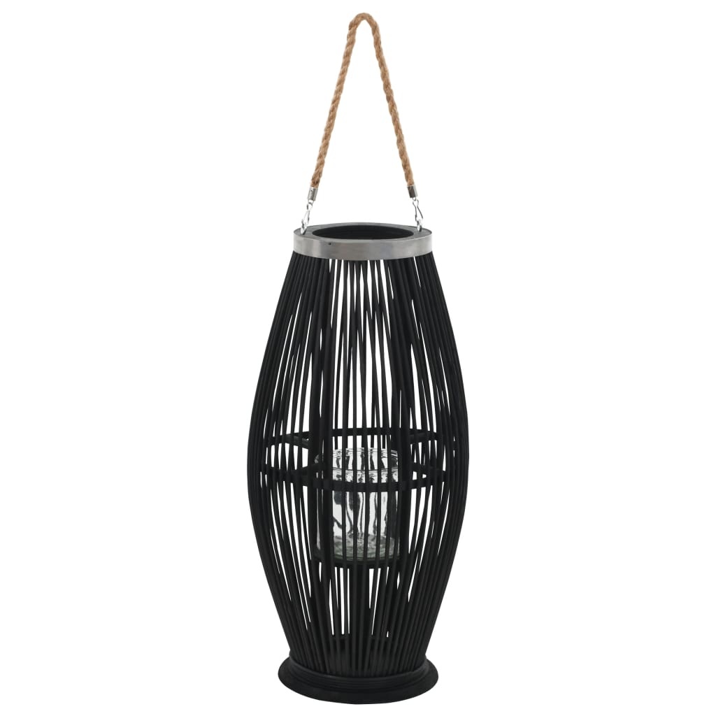 VidaXL Lantaarnhouder hangend 60 cm bamboe zwart