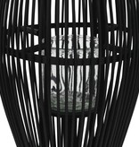 vidaXL Lantaarnhouder hangend 60 cm bamboe zwart