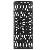 VidaXL Parapluhouder bladeren staal zwart