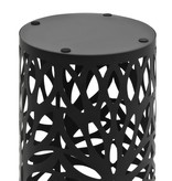 VidaXL Parapluhouder bladeren staal zwart