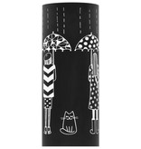 VidaXL Parapluhouder vrouwen staal zwart