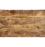 vidaXL Salontafel op wieltjes 100x60x26 cm massief mangohout