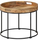 VidaXL Salontafel 50x40 cm massief mangohout en staal