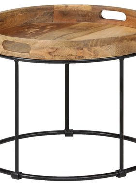 VidaXL Salontafel 50x40 cm massief mangohout en staal