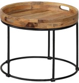 VidaXL Salontafel 50x40 cm massief mangohout en staal