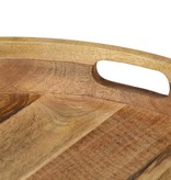 VidaXL Salontafel 50x40 cm massief mangohout en staal