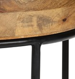 VidaXL Salontafel 50x40 cm massief mangohout en staal