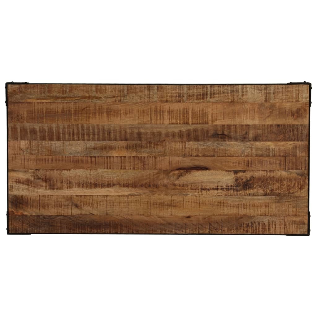 VidaXL Eettafel 120 cm massief ruw mangohout en staal