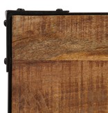 vidaXL Eettafel 120 cm massief ruw mangohout en staal