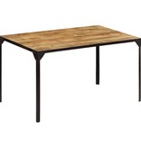 VidaXL Eettafel 140x80x76 cm massief mangohout
