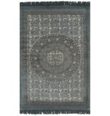 VidaXL Kelim vloerkleed met patroon 120x180 cm katoen grijs