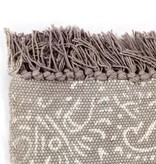 VidaXL Kelim vloerkleed met patroon 120x180 cm katoen taupe