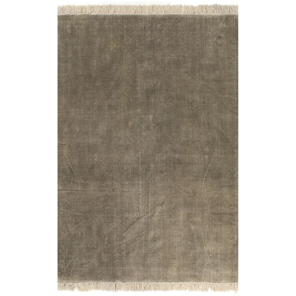 vidaXL Kelim vloerkleed 120x180 cm katoen taupe