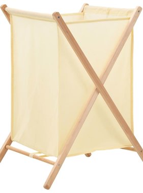 vidaXL Wasmand 42x41x64 cm cederhout en stof beige