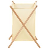 vidaXL Wasmand 42x41x64 cm cederhout en stof beige