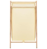 vidaXL Wasmand 42x41x64 cm cederhout en stof beige