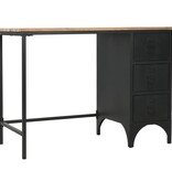 VidaXL Bureau 100x50x76 cm massief vurenhout en staal