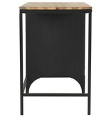 VidaXL Bureau 100x50x76 cm massief vurenhout en staal
