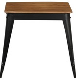 VidaXL Eettafel 75x75x76 cm massief acaciahout en staal