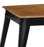 VidaXL Eettafel 75x75x76 cm massief acaciahout en staal