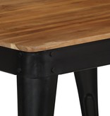 VidaXL Eettafel 75x75x76 cm massief acaciahout en staal