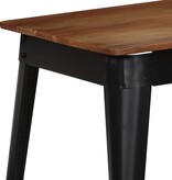 VidaXL Eettafel 120x60x76 cm massief acaciahout en staal