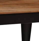 VidaXL Eettafel 120x60x76 cm massief acaciahout en staal