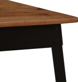 VidaXL Eettafel 120x60x76 cm massief acaciahout en staal