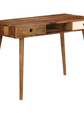 VidaXL Schrijftafel 110x55x76 cm massief sheeshamhout