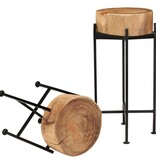 VidaXL Bijzettafels massief acaciahout 2 st