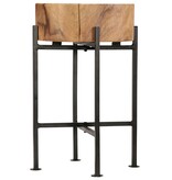 VidaXL Bijzettafels massief acaciahout 2 st