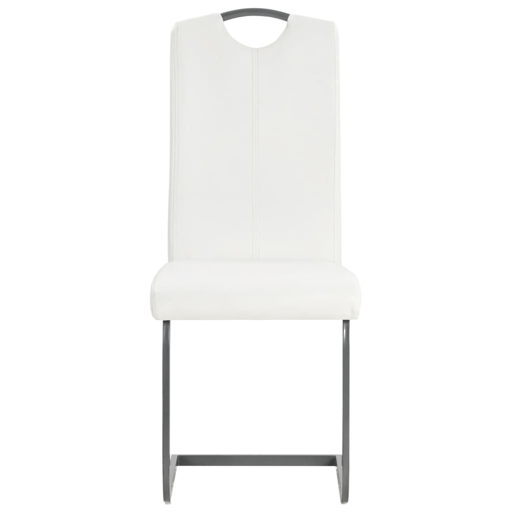 VidaXL Eetkamerstoelen 2 st kunstleer wit