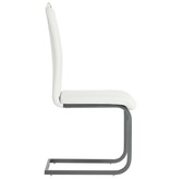 VidaXL Eetkamerstoelen 2 st kunstleer wit