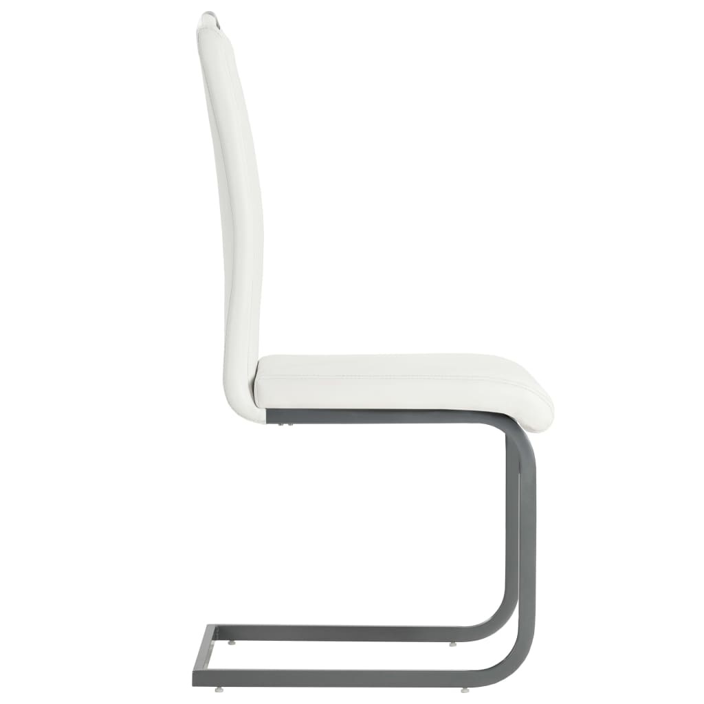 VidaXL Eetkamerstoelen 2 st kunstleer wit