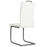 VidaXL Eetkamerstoelen 2 st kunstleer wit