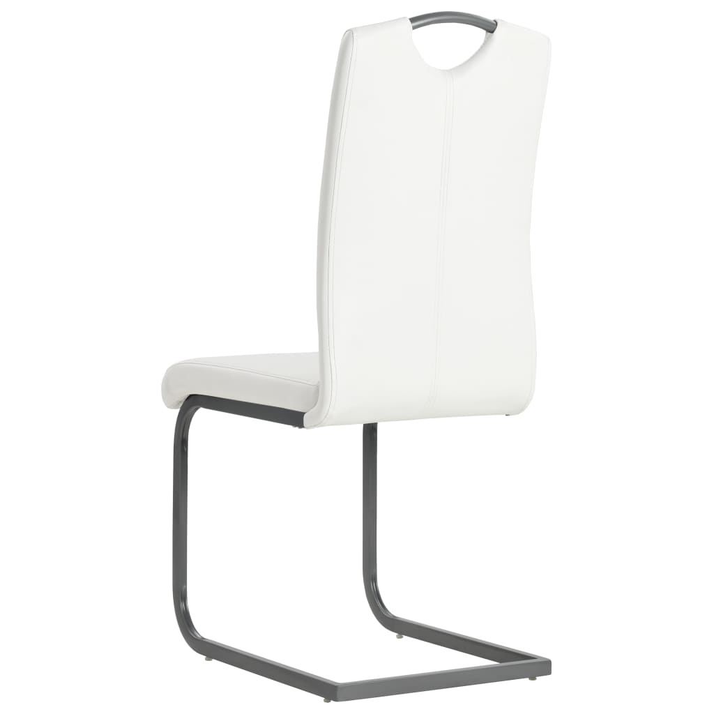VidaXL Eetkamerstoelen 2 st kunstleer wit