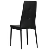 VidaXL Eetkamerstoelen 4 st kunstleer zwart